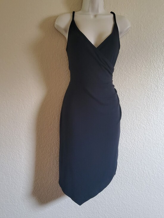 41 Hawthorn Dresses & Skirts - NWT 41 Hawthorn Black Ribbed Faux Wrap Dress M​